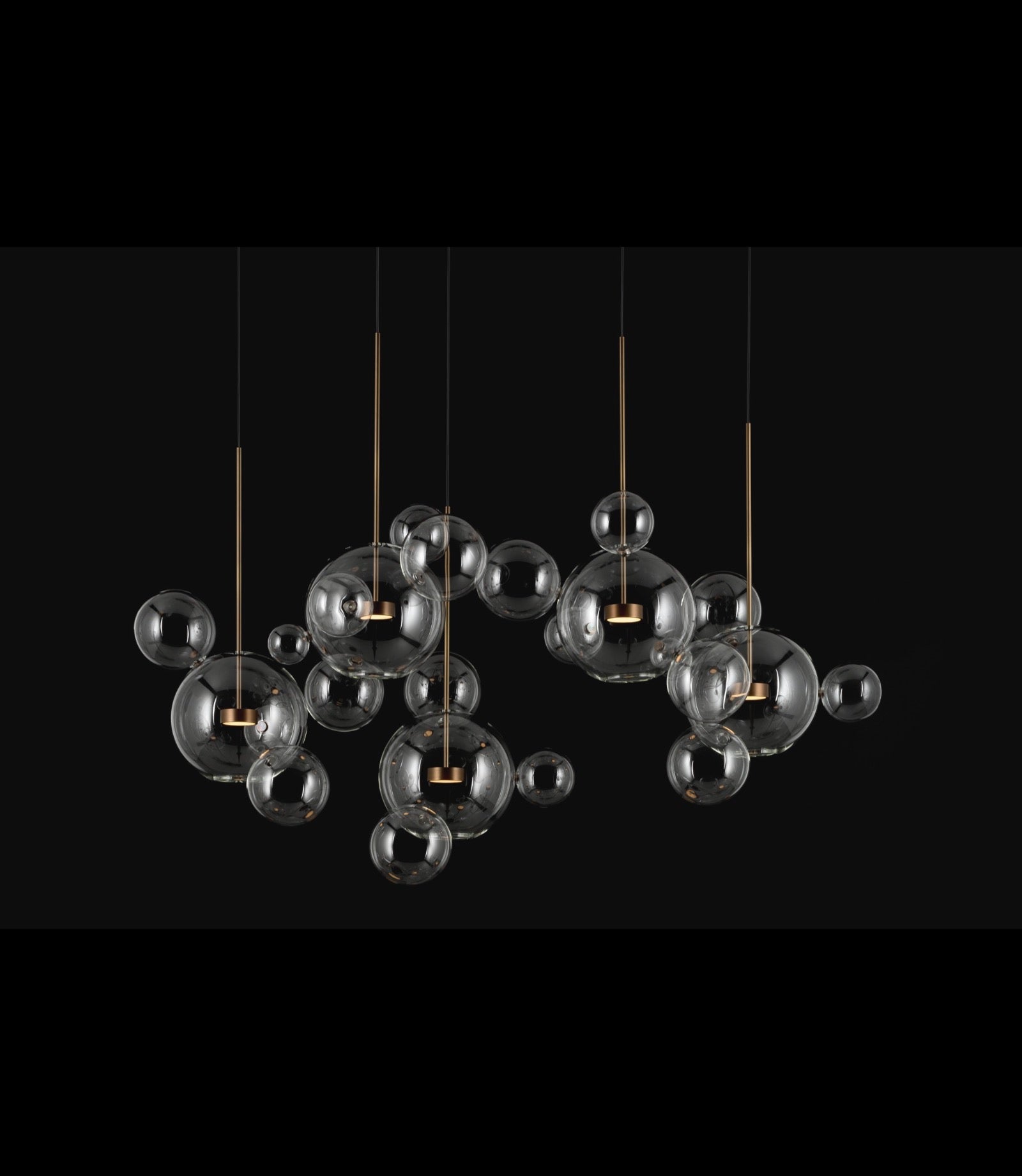 Bolle ZigZag Chandelier 24 Bubbles