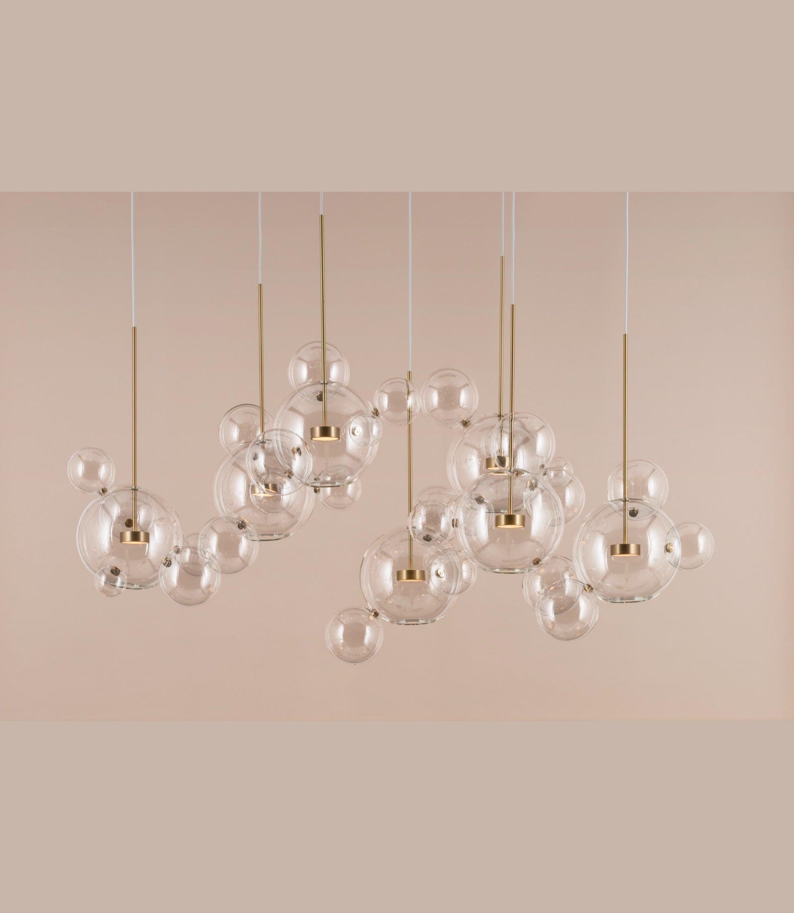 Bolle ZigZag Chandelier 34 Bubbles