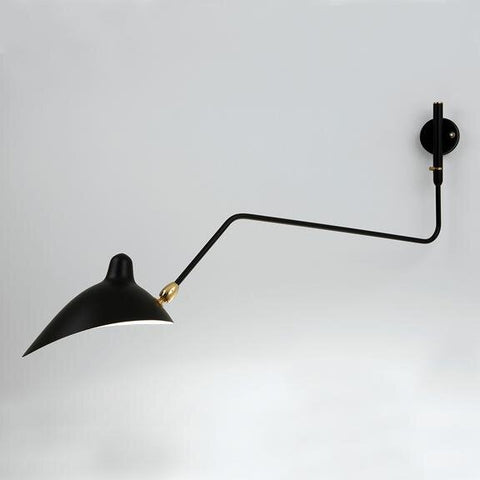 Serge Mouille - Big Wall Lamp w/1 Curved Arm