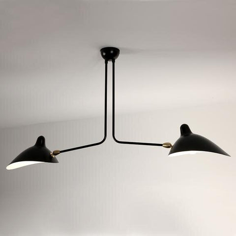Serge Mouille - Ceiling Lamp w/2 Fixed Arms