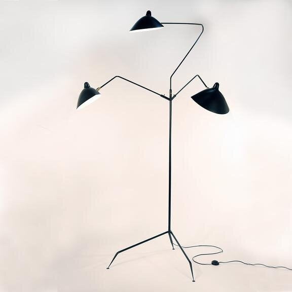 Serge Mouille - Standing Lamp w/3 Heads/Arms