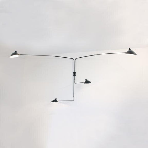 Serge Mouille - Big Wall Lamp w/4 Rotating Straight Arms