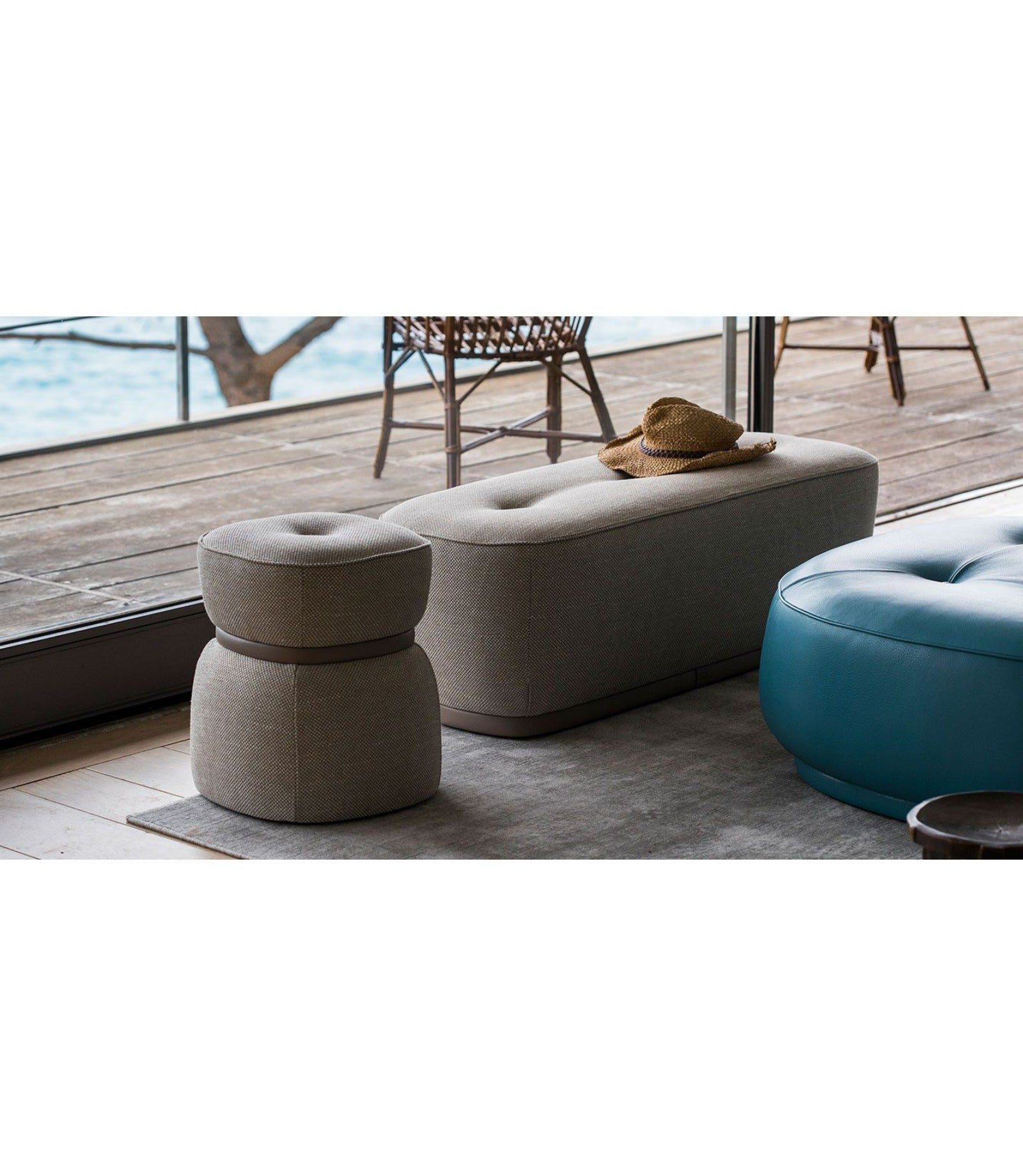 Frau Pouf Design Pelle Lepli Ottoman 39x39 – 3FALKE