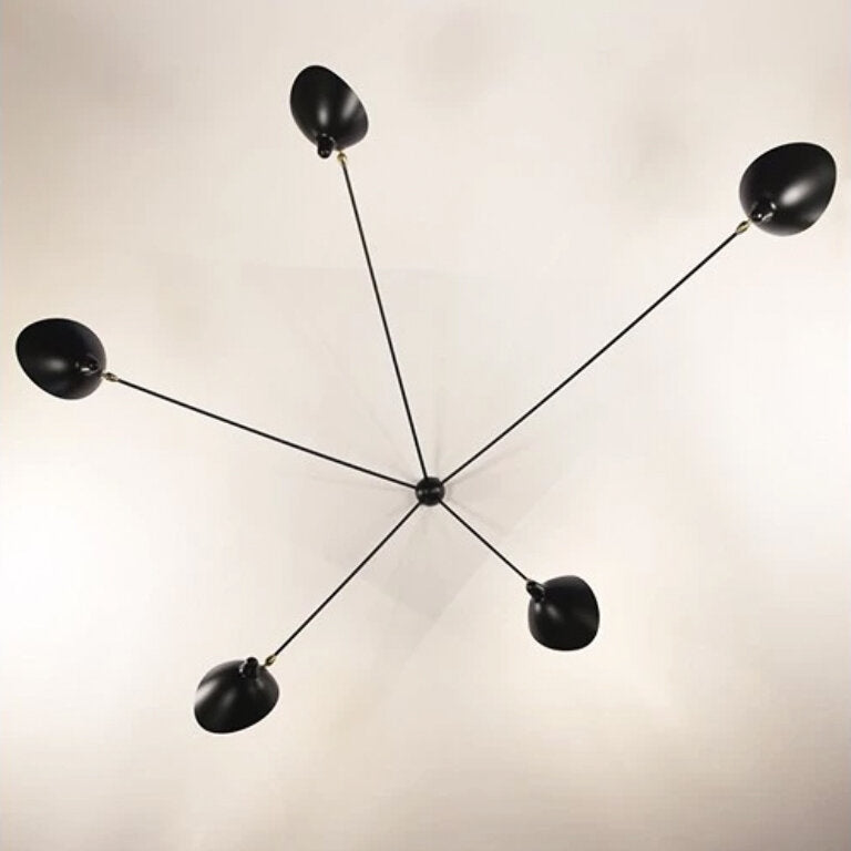 Serge Mouille - Big Wall Lamp "Spider" w/5 Fixed Arms