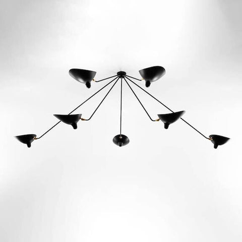 Serge Mouille - Ceiling Lamp "Spider" w/7 Fixed Arms