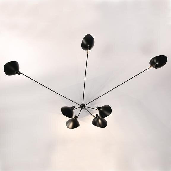 Serge Mouille - Big Wall Lamp "Spider" w/7 Fixed Arms